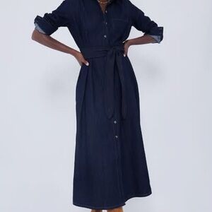 Tuckernuck Denim Dark Blue Maxi Dress